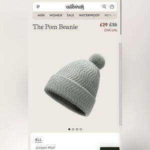 Allbirds Juniper Pom Beanie